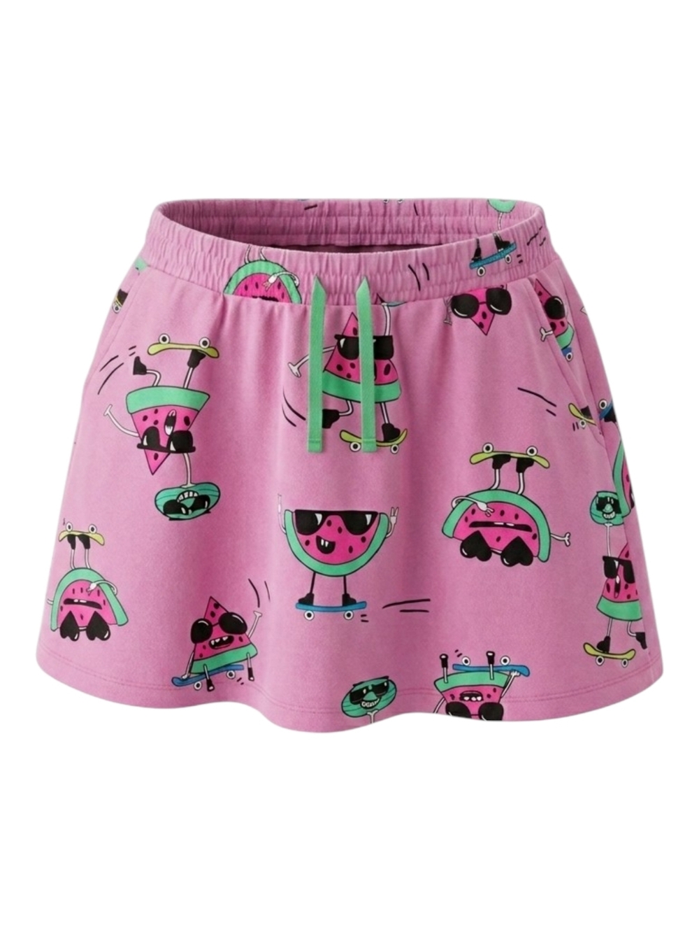 Spotted Zebra Kids Pink Watermelon Shorts Skorts Cotton Girls Size 8 Medium